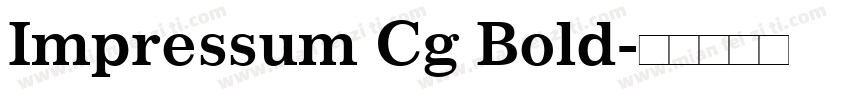 Impressum Cg Bold字体转换
